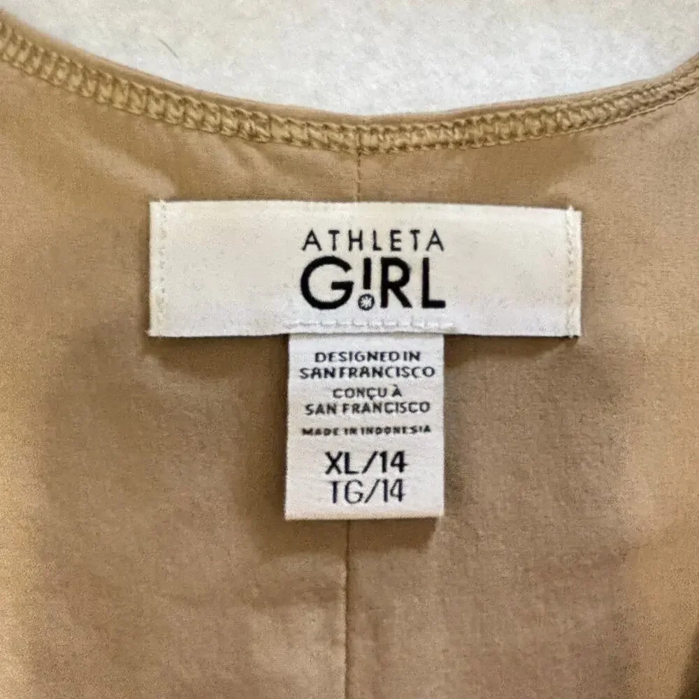 Athleta Girl School Day Dress Uniform Tan Khaki Beige Size XL 14 NWT